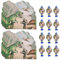 CPJJ 10pcs Dino Einladungskarten Und 12pcs Dinosaurier Blasender Drache Zum Kindergeburtstag Dinosaurier Einladungen Für Kinder Zum Geburtstag Junge Dino-Party Dinosaurier Mottoparty