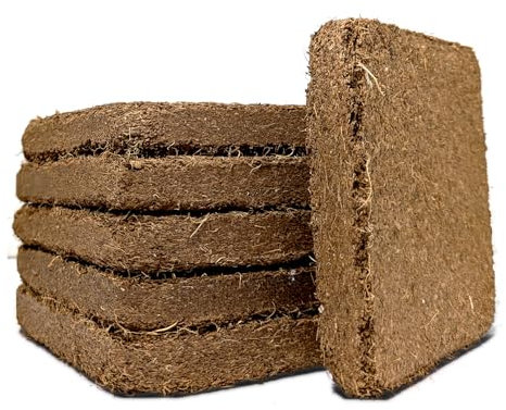 Elixir Gardens 1L Coir Organic Compost Block For All Plants & Seedlings Peat Free Pre-Washed Compressed growing Media | 1L-200L Available | x2