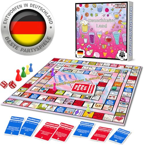 BLOOOK Gesellschaftsspiele,Partyspiele,Eisbrecher Kartenspiel,Brettspiele für 2-8 Personen Spieleabend Mädelsabend Spiel,Geburtstagsspiele,Familienspiele,Activity Spiele
