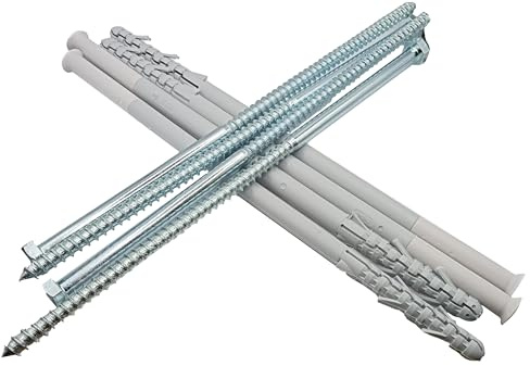 HAFD Tassello da parete resistente da 30,5 cm per viti a testa tonda da 10 x 300 mm, con tasselli in plastica da 12 x 300 mm, fissaggi resistenti per mattoni, cemento e pietra, 30,5 cm, confezione da