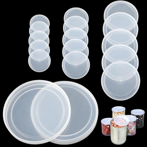 TXXATX Dosendeckel 15 Stück Deckel für Dosen in 3 Größen (100 mm 83 mm 74 mm) Konservendosen Deckel aus PE Kunststoff Dosenverschluss Wiederverwendbar Dosendeckel Katzenfutter für Lagerung Versiegelt