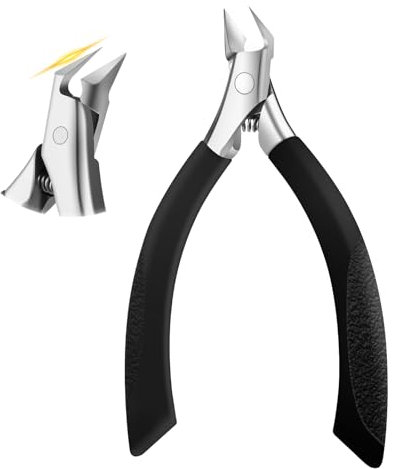 TOSAVGA Pinza Cortaúñas, Precisión Alicates Uñas pies con Punta Afilada, Cortauñas de Uñas Encarnadas de Acero Inoxidable, Alicates Profesionales para Uñas Encarnadas y Gruesas