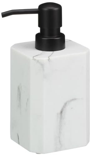 New Durable Marble Soap Lotion Dispenser With Black Pump Refillable Liquid Marble Decorative Soap Dispenser For Bathroom Countertop & Kitchen Home Decor -A