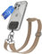 EAZY CASE - Handykette Universal zum Umhängen kompatibel mit jedem Handy Kette mit Hülle kombinierbar Handykordel mit Karabiner für Handyhülle Handyband zum Umhängen Bunt Welle Kordel Beige Braun