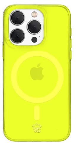VELVET CAVIAR for iPhone 15 Pro Case Neon Yellow - Compatible with MagSafe [10ft Drop Tested]