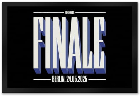 speecheese Finale 2025 Bielefeld Fußmatte XXL in 50x75 cm für das Pokalfinale in Berlin Lustige Türmatte mit Fußball-Spruch als Geschenkidee