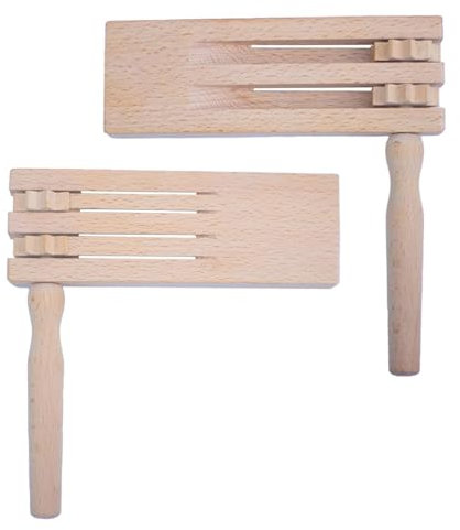 2 Stück Holzratsche Geräusche Maker，Spinning Doppel Ratsche Holz，Krachmacher，Holz Rassel，Musikinstrumente Kinder，Spielpartys,Krachmacher bei Sportveranstaltungen, Karnevalsumzug, Kinderfasching