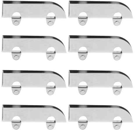 Schiebetürbeschlag für Glastüren 8 Stück, Leise, Stabil, Silber