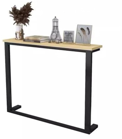 exproyzk Moderner Heizkörper-Ablagetisch, Holztisch Mit Metallgestell, Sofatisch Für Kleine Räume, Dekoratives Langes Regal Für Den Eingangsbereich, Geeignet Für Zuhause(Wooden,80X20X80CM)