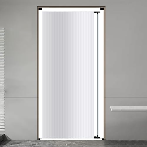 ZHANGshouf Puertas correderas Plegables Interiores de PVC, Separador de ambientes, Puertas Dobles Plegables para el hogar/Oficina (Blanco, 60x100cm)