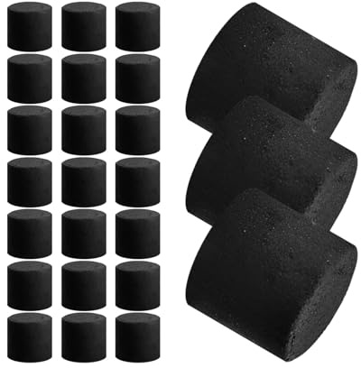 WESIEVYA Handwarmer Charcoal Tablets for Incense Burner, Lightweight Wood Charcoal with Smokeless Design, round Block Shape, Suitable for Desktop and Occasions, 1 Box