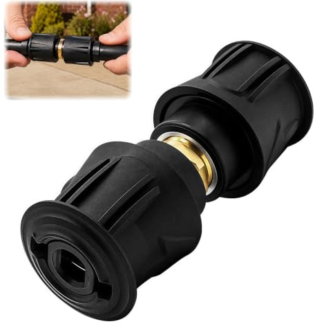 Hose Connector, M22 14mm Quick Connect Adapter for Pressure Washer, Compatible with K2 K3 K4 K5 K6 K7 Hose Adapter for Home Garden Cleaning (Black)