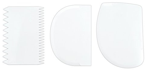Städter Kids Backzubehör Teigschaber 11–12,5 cm Weiß Set, 3-teilig