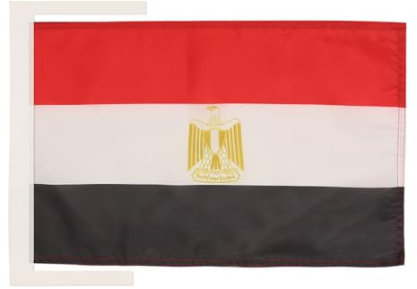 BANDIERA EGITTO 45x30cm - BANDIERINA EGIZIANA 30 x 45 cm cordicelle - AZ FLAG