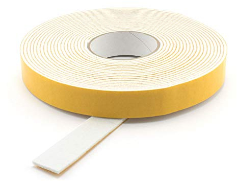 GleitGut Filzband selbstklebend weiss Länge: 3 m auf der Rolle Filzklebeband Meterware Filzstärke: 3 mm (Breite 40 mm)