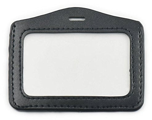 12 PCS ID Card Badge Holder für YoYo Spule Umhängeband Business Horizontal schwarz / klar