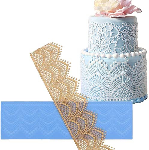 Anyana borla de azúcar joya perla colgante pastel comestible silicona fondant impresión vieira alfombrilla de encaje decoración de pasteles molde pasta de goma cupcake decoración herramienta glaseado