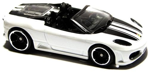 2009 Hot Wheels Dream Garage White Ferrari F430 Spider w/ Black OH5SPs #153/190 (7 of 10) 1:64 Scale