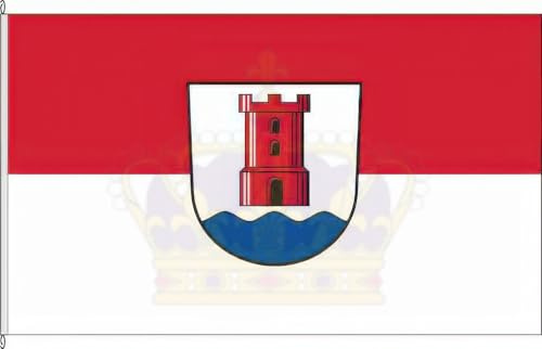 KÖNIGSBANNER Zertifizierte Flagge Fahne Kochertürn - HN 100 x 150cm - Hissflagge doppelt gesäumt mit Karabinerhaken aus deutscher Flaggen-Manufaktur