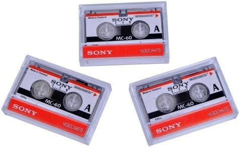 Microcassette Blank Cassette Tape Disc 60 min 3 pcs Tapes for Sony MC-60 MC60