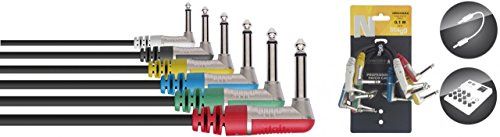 Stagg 21447 10 cm 1X Mono L-Jack (Phone Plug) Patch Cable (Pack of 6)