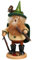 Räuchermännchen Waldwichtel Holzsammler, grün - 25cm - Original Erzgebirge Räuchermann - Drechselwerkstatt Uhlig