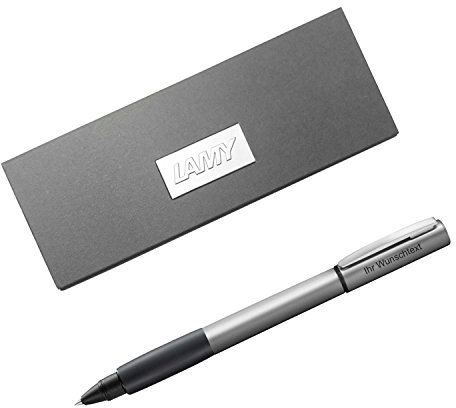 Lamy Tintenroller accent Al Modell 396, inkl. Gravur, Farbe Aluminium/Schwarz