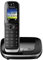 Panasonic KX-TGJ310GB Familien-Telefon ohne Anrufbeantworter (schnurloses Telefon, strahlungsarm, Anrufschutz, DECT Basisstation, Freisprechen) schwarz