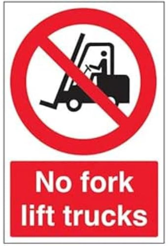 vsafety 56001 au-s No elevatore camion segnale divieto veicolo, autoadesiva, verticale, 200 mm x 300 mm, colore: nero/rosso