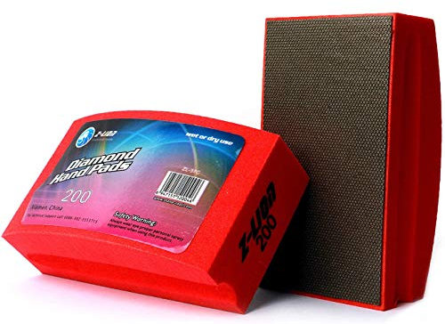 Z-lion Electroplated Diamond Polishing Hand Pads Grit 200 Arc Shape Back for Glass Stone Granite Marble Concrete