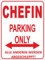 Indigos UG - Parking Only - Chefin - Alle anderen werden abgeschleppt - Parkplatzschild 32x24 cm weiß/rot - Alu-Dibond - Folienbeschriftung