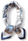 ANDANTINO Damen Medium (4 Schals, weiß/blau