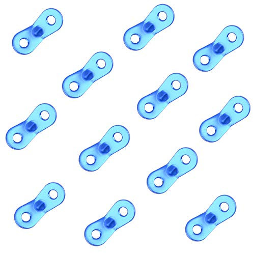 Azarxis 12 Stück Dreieck Zeltspanner, Aluminiumlegierung Zeltspanner Seilspanner Leichtgewicht für Zelt Outdoor Wandern Camping Picknick (Blau (2 Löcher) - 12 Stück)
