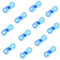 Azarxis 12 Stück Dreieck Zeltspanner, Aluminiumlegierung Zeltspanner Seilspanner Leichtgewicht für Zelt Outdoor Wandern Camping Picknick (Blau (2 Löcher) - 12 Stück)