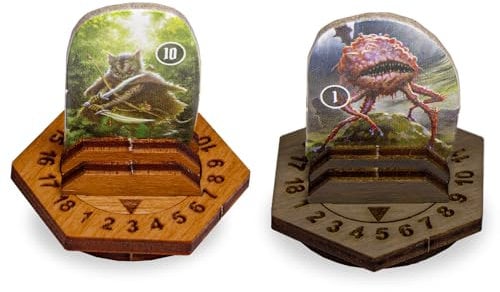 SMONEX Holz-Gesundheits Tracker 19 Stück - Kompatibel mit dem EU und US Gloomhaven Brettspiel und dem Frosthaven Brettspiel - Monsterstand-Zubehör