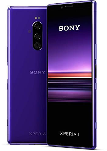 Sony Xperia 1 Smartphone 128 Go (écran OLED de 16,5 cm (6,5), triple caméra, IP65/IP68, 6 Go de RAM, Android 9) Violet (Reconditionné)