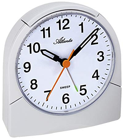 Atlanta Quarzwecker ohne Ticken Analog Weiss - 1997-0