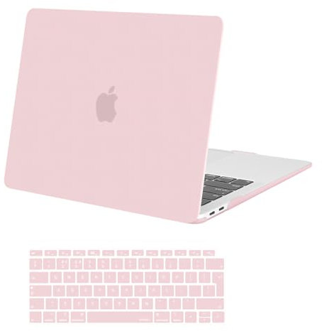 MOSISO Custodia Compatibile con MacBook Air 13 Cover M1 Chip 2021 2020 2019 2018 A2337 A2179 A1932 Retina Touch ID, Protezione Case per MacBook Air M1 Cover 13,3'' Pollici&Copritastiera, Quarzo Rosa