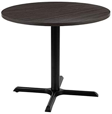 Flash Furniture Chapman runder Mehrzweck-Konferenztisch, Business-Tisch für Büro und Konferenzräume, 91,4 cm, rustikales Grau