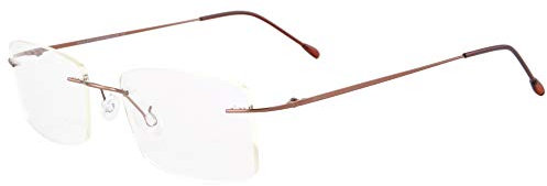 SHINU Herren MR-7 / MR-8 Linsenrahmen Titan Randlos Blaulichtbestaendig Angepasste Kurzsichtige Brille-NS1024(C4,1.67 anti blau-3.25)