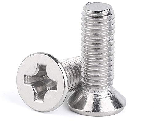 304 Edelstahl American Cross Senkkopfschrauben Zoll Flachkopf flache Maschinenschrauben-1/4-20 * 3/4 ​​(2 Stück)