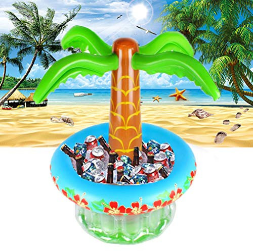 Mify Refroidisseur de bière gonflable en forme de palmier pour plage, piscine, fête, décorations d'été