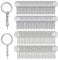 Homo Trends 100Pcs Keyring Rings Key Chain Split Metal Key Rings with Link Chain and Open Jump Rings and Screw Eye Pins for Crafts, 25 mm Diameter
