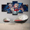 BAIOKAISHUII Wandkunst Drucke 5 Panel Film Selbstmordkommando Harley Quinn Joker Poster Wohnkultur Leinwand Gemälde Bilder für Wohnzimmer-Rahmenlos
