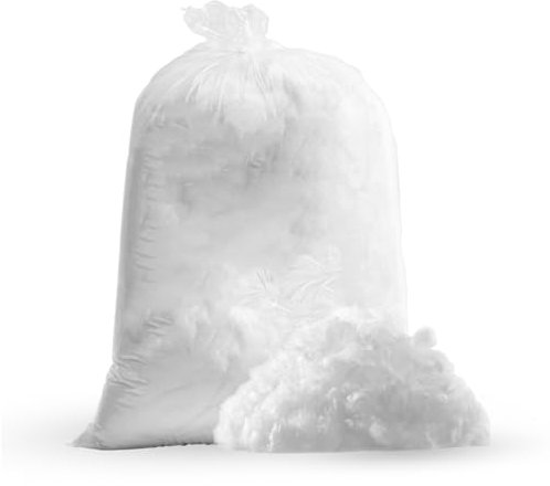 TENDEEVOLUTION Füllwatte 1kg 100% polyester weiß, Füllmaterial für Kissen, decken, Füllwatte für Kuscheltiere, puppen, amigurumi, Sitzsack Füllung, basteln