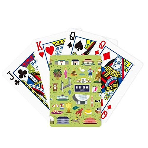 Hong Kong Famous Locations China Poker Playing Magic Card Fun Brettspiel