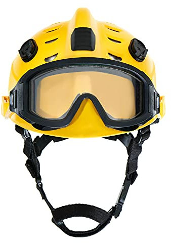 Dräger HPS 3500 Set Premium Verstellbarer Sicherheitshelm mit Schutzbrille gelb für Baustellen, Bergbau, Feuerwehr und Notfalleinsätze