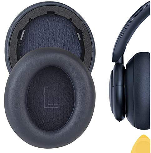 Geekria QuickFit Ersatz-Ohrpolster aus Protein-Leder für Anker Soundcore Life Q30, Soundcore by Anker Life Q35 Kopfhörer-Ohrpolster, Headset-Ohrpolster, Reparaturteile (blau)