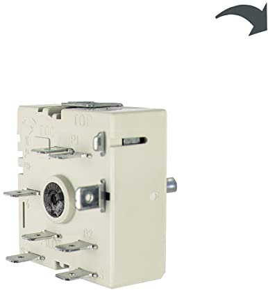 easyPART Kompatibel/Ersatz für EGO 50.57071.010 Kochplattenschalter Energieregler rechtsdrehend aufsteigend Kochfeld Herd 505.7071.010 stufenlose Regulierung passend Electrolux AEG 3150788242 Zanker