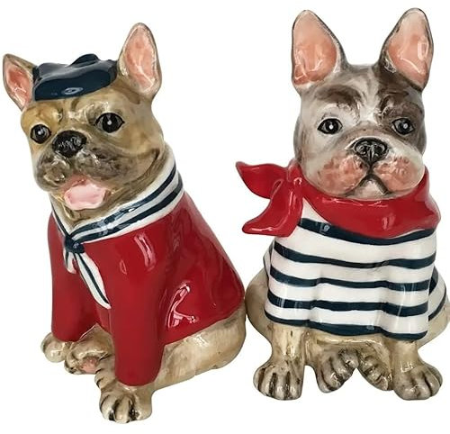 POMMERNTRAUM ® | SALZ + PFEFFERSTREUER französische Bulldogge Hund Hunde Tiere tolle Dekoration Dekofiguren